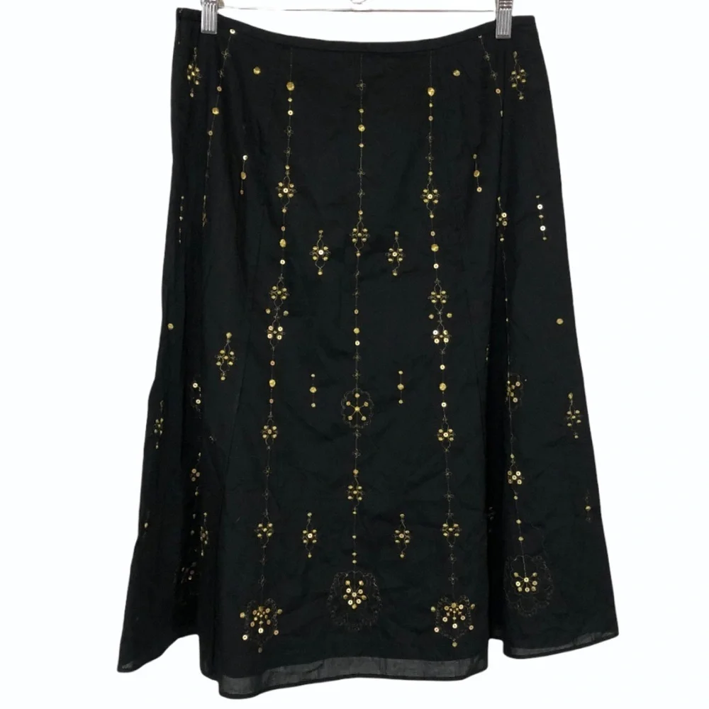 Ann Taylor boho sequin a-line skirt Size 8​